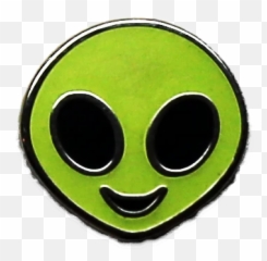 Glow Alien Emoji Pin - Circle,Alien Emoji Png