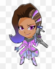 Overwatch Cute Drawing - Overwatch Sombra Cute Spray Emoji,Overwatch Emoji