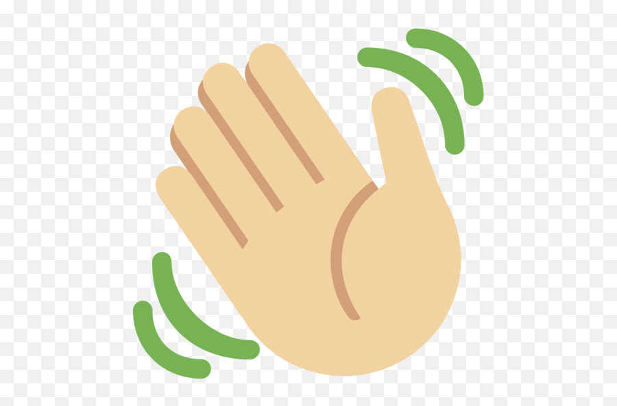Waving Hand Medium - Light Skin Tone Emoji Black Hand Wave,Wave Emoji Png