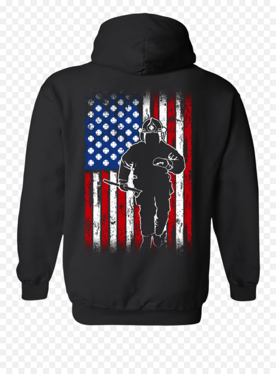 Fireman Firefighter American Flag Hoodie U2013 Custom Sticker Shop - Motorcycle Rider Hoodies Emoji,Firefighter Emoji