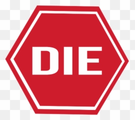 die dead died - Sticker by Arthur Schneider Covid 19 Hand Stop Sign Emoji