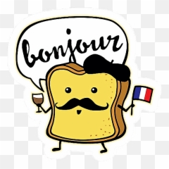 breakfast bread bonjour france french freetoedit - France French Toast Emoji