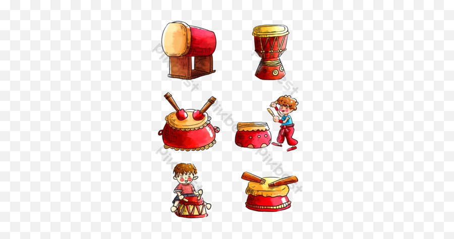 Chinese Drum Images Free For Design - Cartoon Emoji,Drum Set Emoji