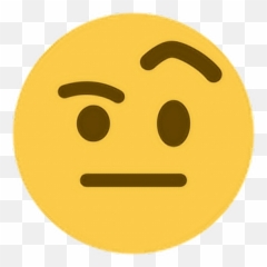 Hmm Eyebrow Emoji Emoticon Face - Raised