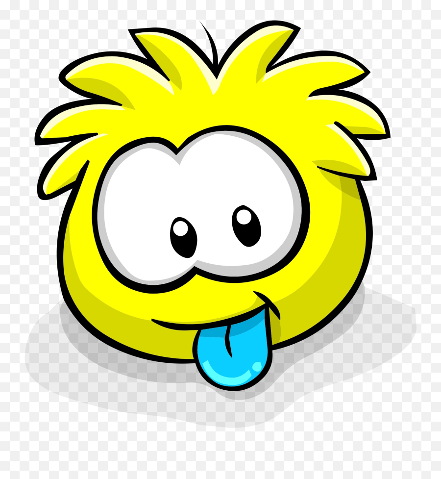 Yellow Puffle - White Club Penguin Pet Emoji,Paintbrush Emoticon