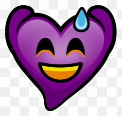 Purple Hearts - Smiley Emoji