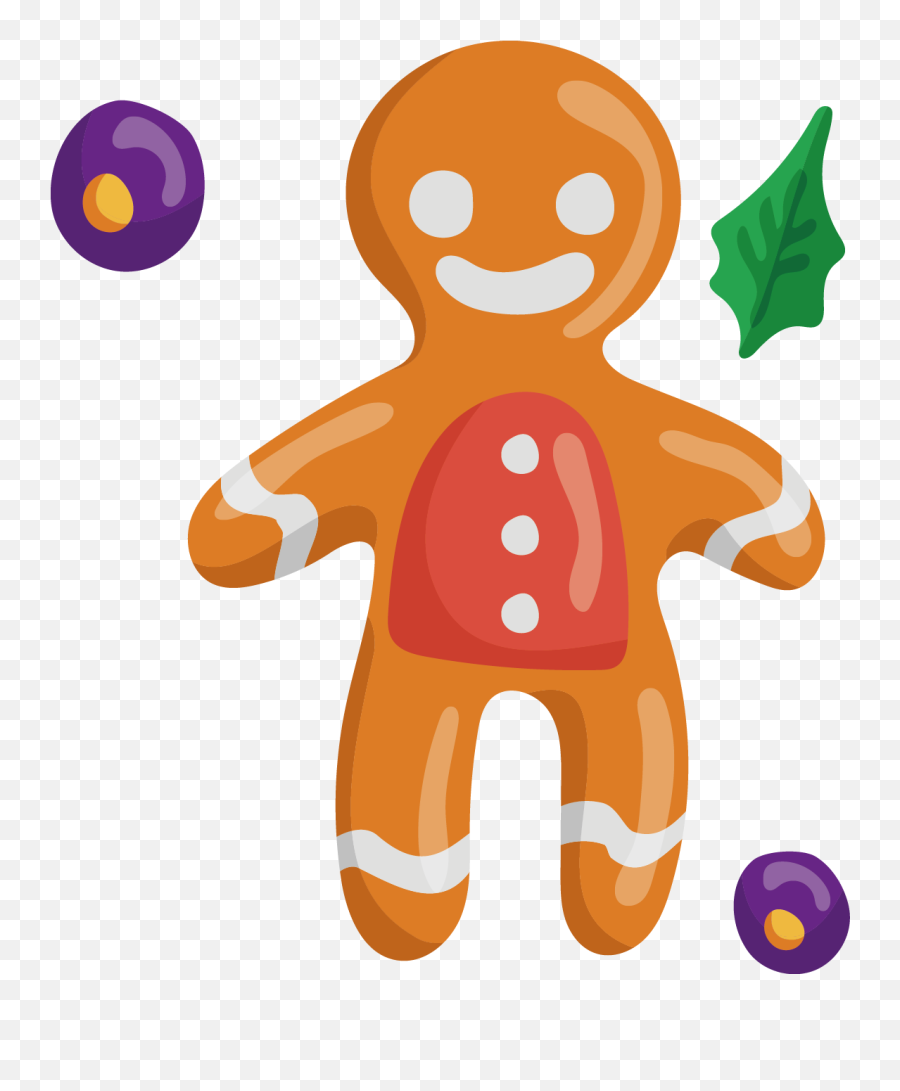 Hand Painted Watercolor Villain Emoji,Gingerbread Man Emoji