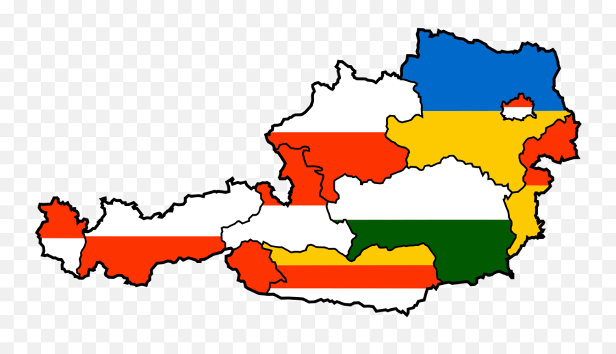 Austria States Flags Map - First Austrian Republic Map Emoji,Flags Of The World Emoji