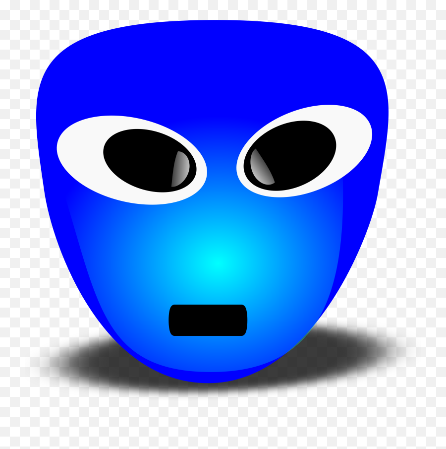 39361 Face Free Clipart - Blue Smiley Face Emoji,Alien Monster Emoji