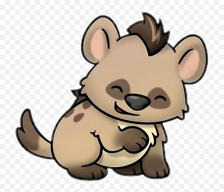 Cute Hyena Sticker - Cartoon Hyena Cute Emoji,Hyena Emoji