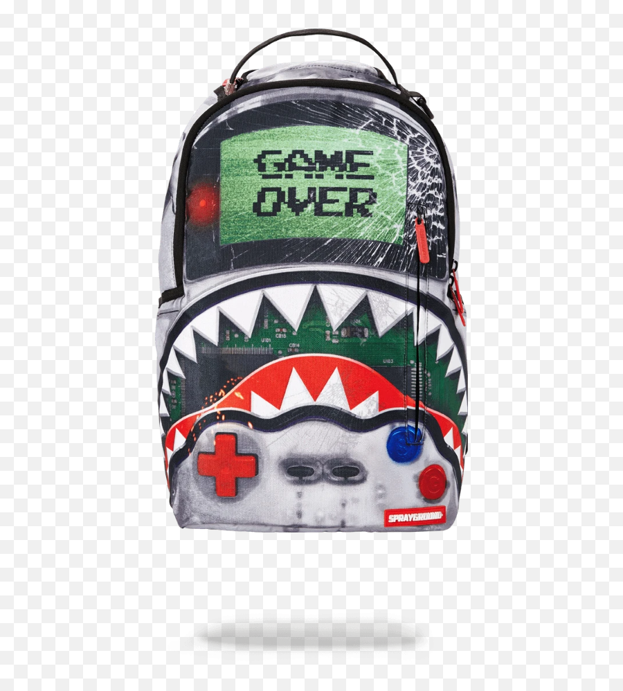 Details About Sprayground Backpack Game Over Shark - Sprayground Game Over Emoji,Backpack Emoji
