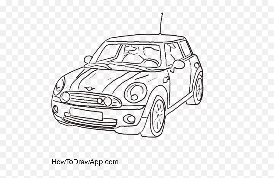 Honda Drawing Cool Transparent Png - Mini Cooper Car Drawing Emoji,Mini Cooper Emoji