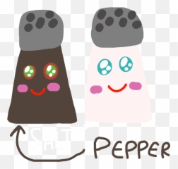 Salt And Pepper Combination Of Spices - Clip Art Emoji