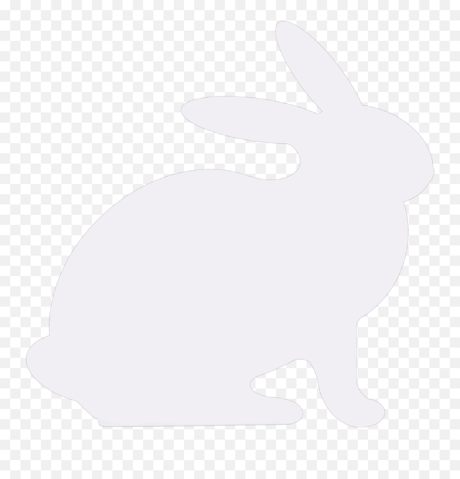 Silhouette White Bunny Rabbit Drawover - Drawover Emoji,White Rabbit Emoji