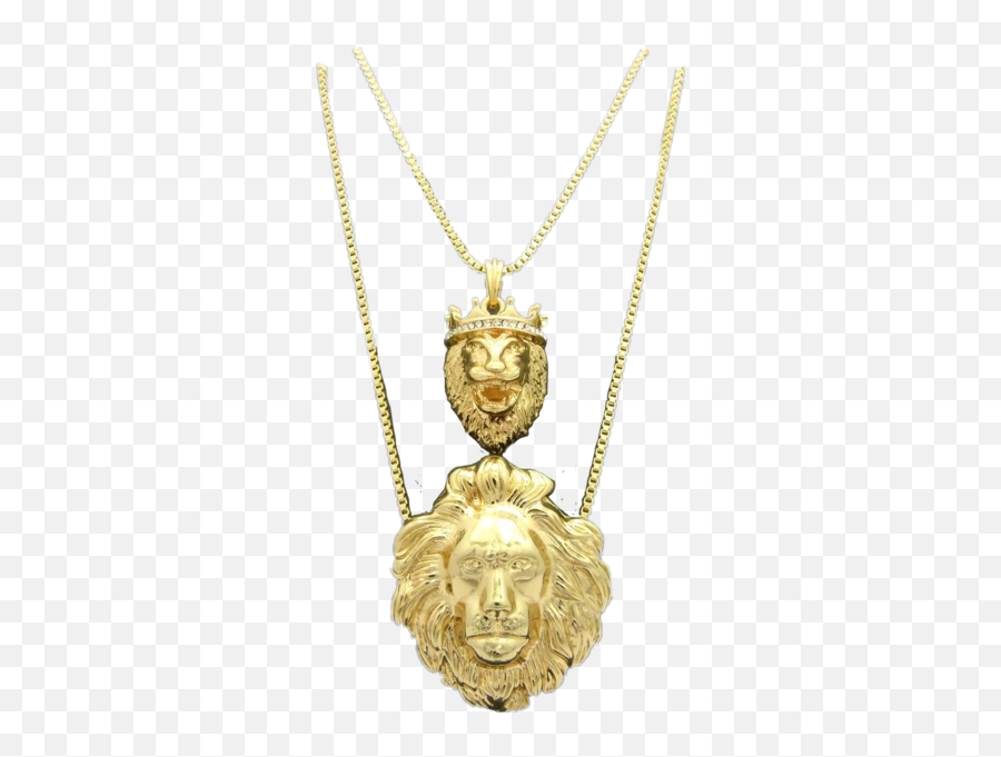 Gold Huge Lion Chain - Locket Emoji,Gold Chain Emoji