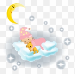 Clouds Star Sleeping Dreaming Cute - Cartoon Baby Sleep On Cloud Emoji,Sleeping Baby Emoji