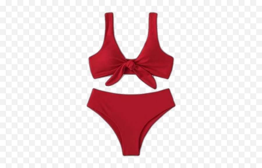 Swim Swimming Swimsuit Summer Red Bikini Aesthetic Clot - Lingerie Top Emoji,Swim Emoji