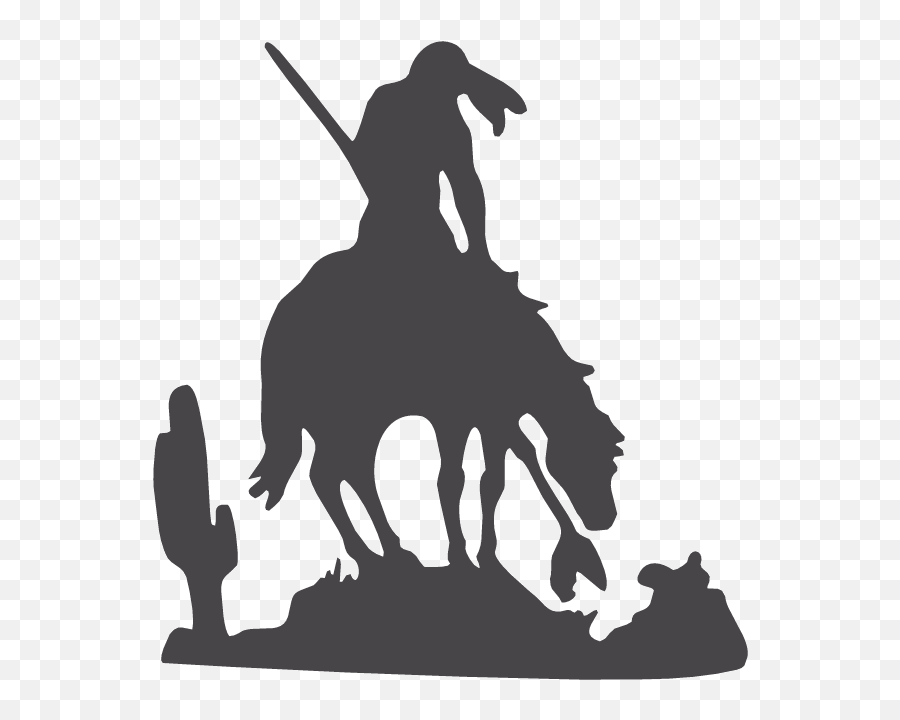 End Of The Trail Clipart - Indian On Horse Silhouette Emoji,Horse And Airplane Emoji