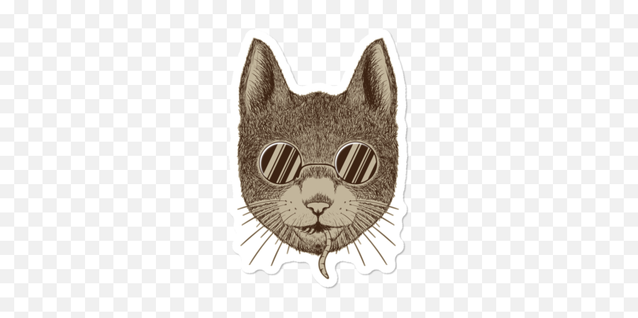 Best Kitten Stickers Design By Humans - Soft Emoji,Boy Cat Emoji