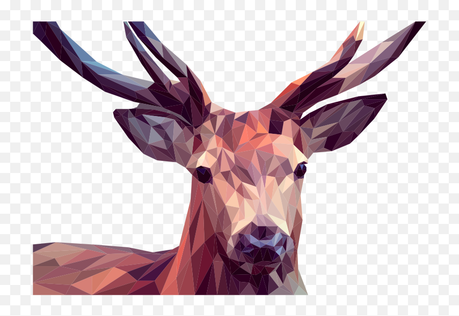 Openclipart - Clipping Culture Low Poly Deer Emoji,Buck Deer Emoji