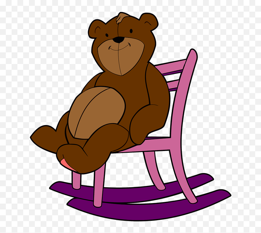 Rocking Chair Stuffed Animal Teddy - Rock A Chair Clipart Emoji,Rock Out Emoji