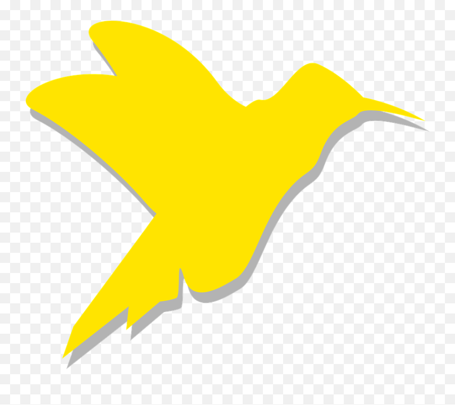 Sepi Gambar Vektor - Yellow Bird Silhouette Emoji,Flamingo Emoji