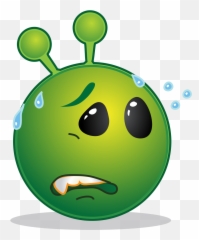 Worried Emoji Clipart - Smiley Alien