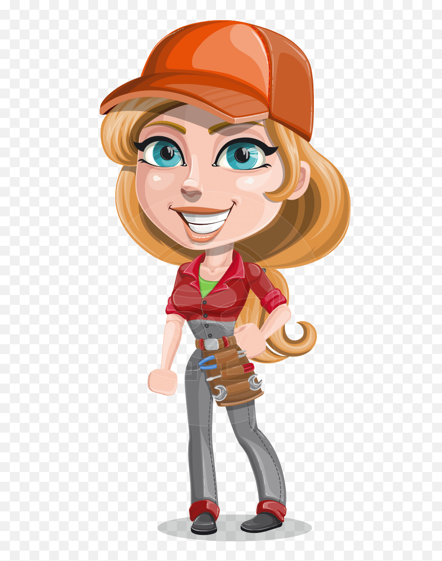 Mechanic Clipart Female Mechanic - Female Cartoon Characters Png Emoji,Mechanic Emoji