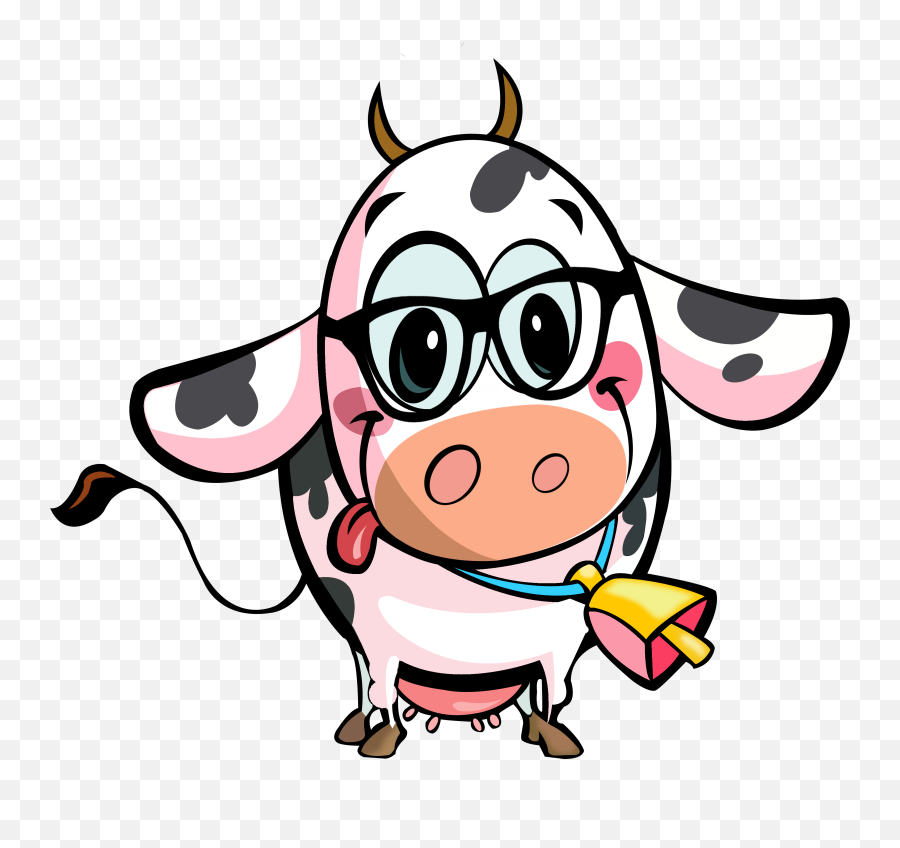 Cow Illustration Colorful Backgrounds - Baby Cow Cartoon Emoji,Cowbell Emoji