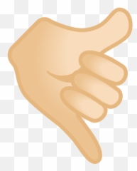 Call Me Hand Emoji With Light Skin Tone - Gas