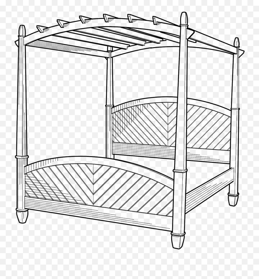 Four Poster Canopy Bed King Size Bed - Four Poster Bed Clipart Emoji,King Queen Emoji