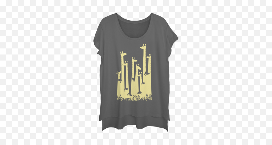 Giraffe Womenu0027s Premium Scoop Design By Humans - Negative Space Shirt Design Emoji,Test Tube Emoji