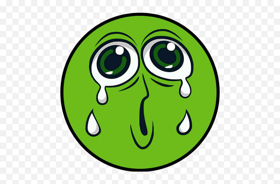 Iy Visage Vert En Pleurs - Smiley Émoticône Clipart Eagle Emoji,Hamburger Emojis