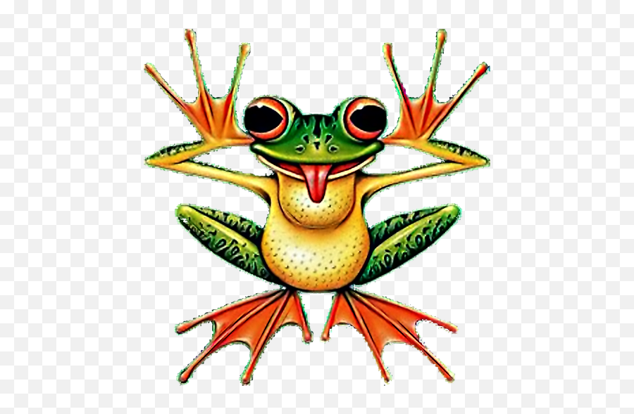 Frogs Sticker Challenge On Picsart - Silly Frog Emoji,Frog Coffee Emoji