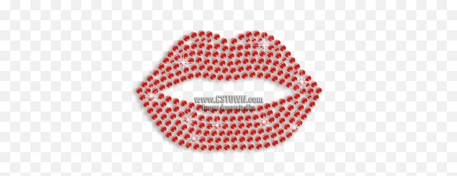 Red Lips Sexy Kiss Iron - On Rhinestone Transfer Cstown Rhinestone Emoji,Red Lips Emoji