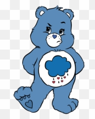 Transparent Care Bear Clipart - Original Care Bears Grumpy Emoji,Care Bear Emoji