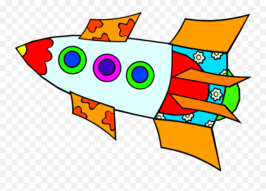 Rocket Ship Clipart Easy - Clipart Rocket For Kids Emoji,Flag And Rocket Ship Emoji