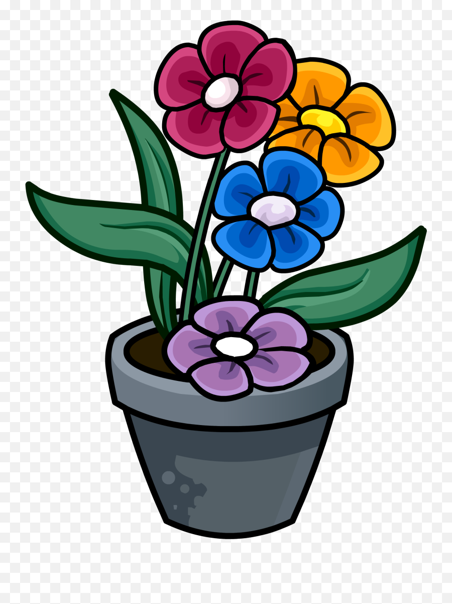 Png - Flower Pot Drawing With Colour Emoji,Potted Plant Emoji