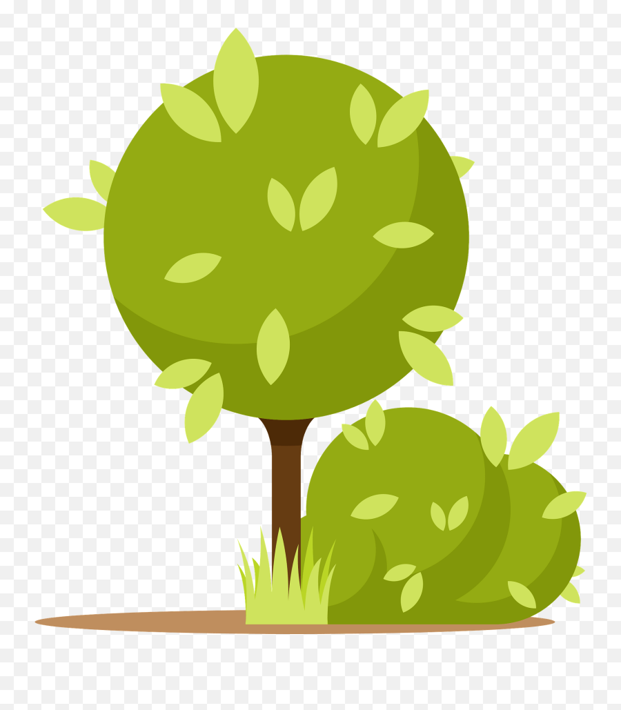 Bush And Tree Clipart Free Download Transparent Png - Tree And Bush Clipart Emoji,Bush Emoji