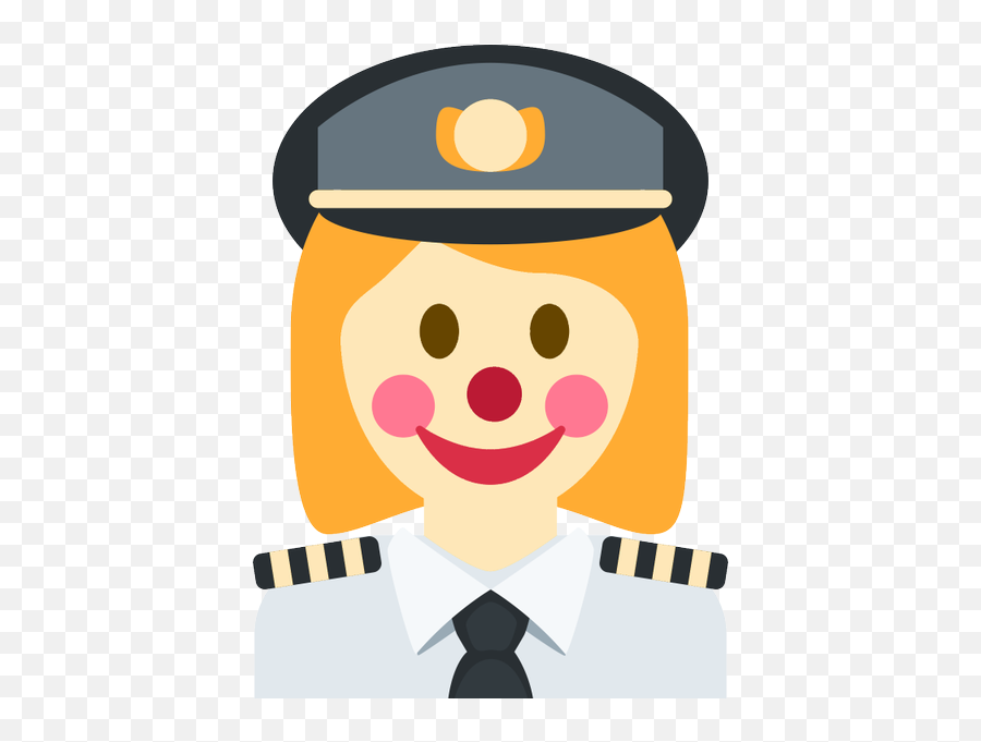 Emoji Face Mashup Bot On Twitter U200d Woman Pilot - Happy,Clown Emojis