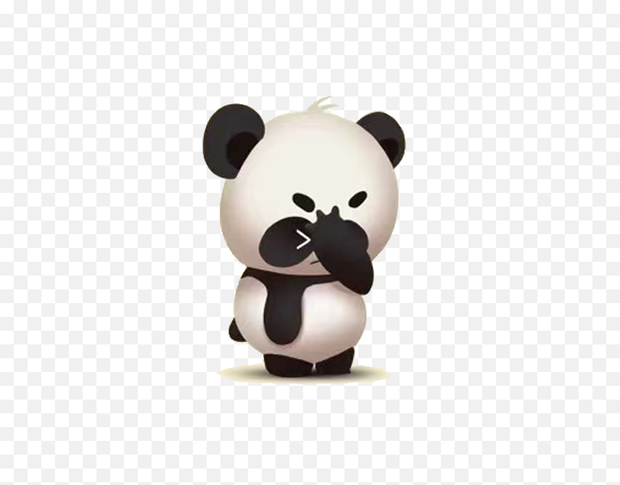 Speechless Panda Emoji Png Image,Panda