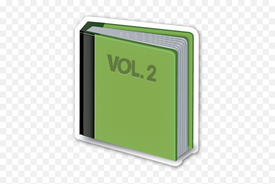 Download Green Book Emoji Stickers Green Books Les - Sticker,Books Emoji
