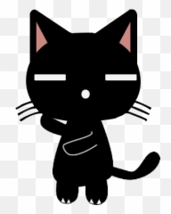 Game Information - Cute Black Cat Cartoon Emoji