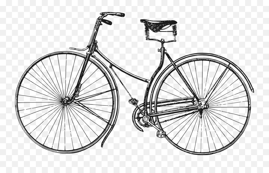 Old Bicycle Vector Clipart Image - Vintage Bicycle Vector Png Emoji,Golf Cart Emoji
