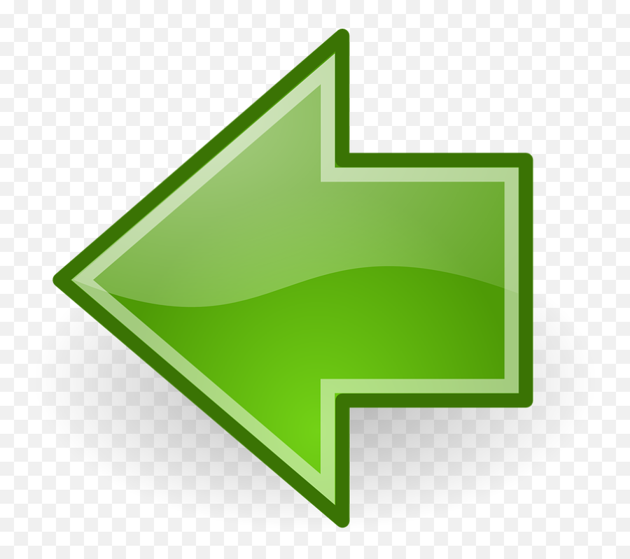 Previous Backward Arrow - Arrow Left Green Png Emoji,Left Arrow Emoji