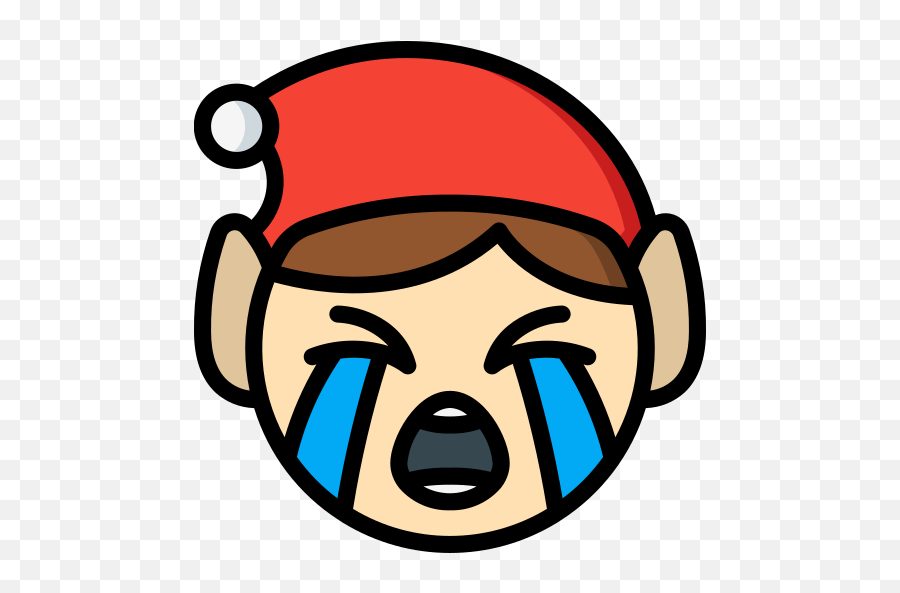 Llorar - Clip Art Emoji,Emoticones De Navidad
