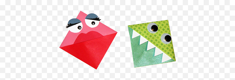 Origami Monster Bookmarks - Monster Book Marks Emoji,Emoji Bookmarks
