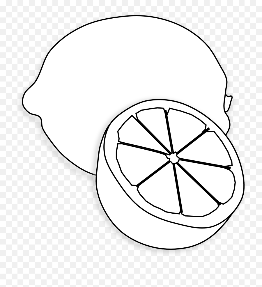 Pin Em - Lemon Clipart Black And White Emoji,Basketball Donut Coffee Emoji