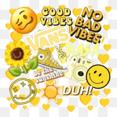 Nobadvibes Summer Yellow Vans Yelloaesthetic Aesthetic - Sunflower Emoji,Duh Emoticon