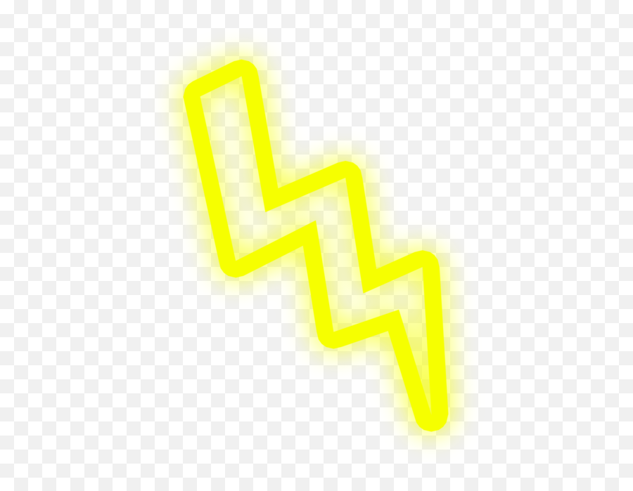 Neon Yellow Lightning Bolt Lightningbolt - Neon Sign Emoji,Lightening Bolt Emoji
